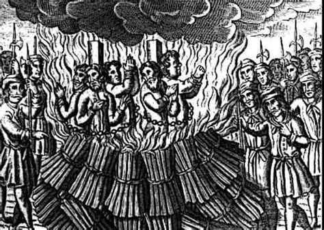 burned at stake|List of people burned as heretics .